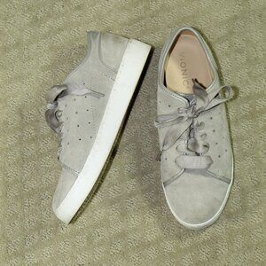 Vionic Women's Size 7 Grey Suede Satin Laces Sneakers